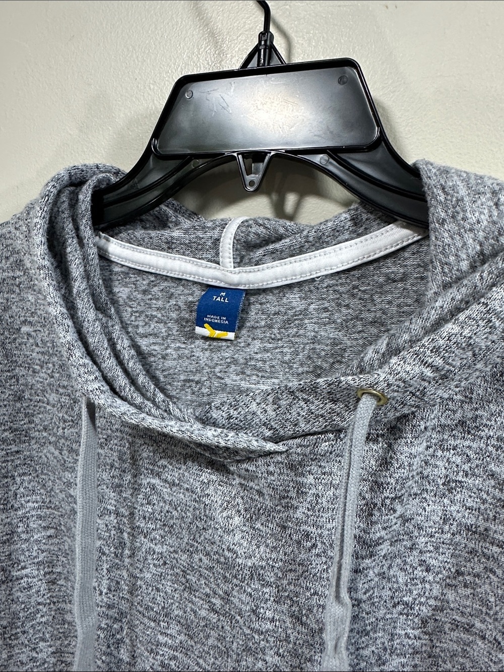 Old Navy Cozy Women's Soft Heather Gray Hoodie Medium tall cropped Sweatshirt - Picture 2 of 3